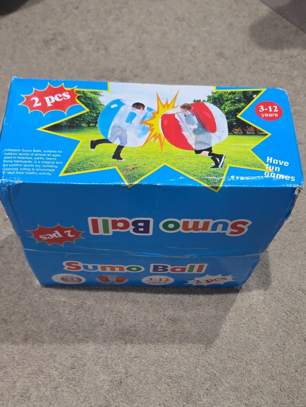 New Sumo Ball Inflatable Play Set - Blue & Red